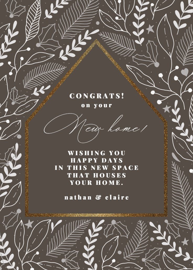 Woodland background - new home card
