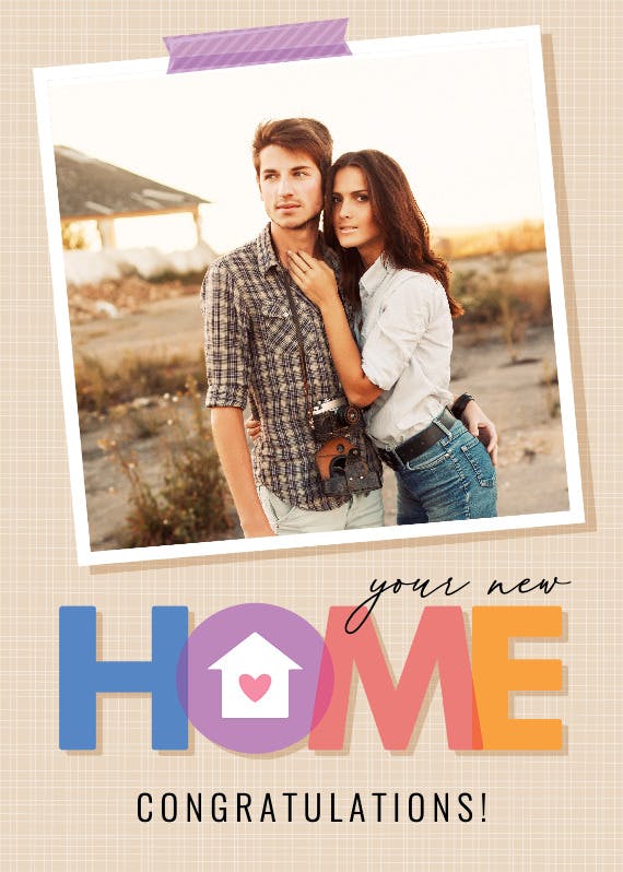 Your new home - new home card