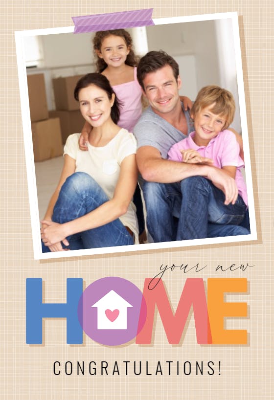 Your New Home - New Home Card (Free) | Greetings Island