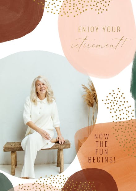 Boho shapes - retirement card