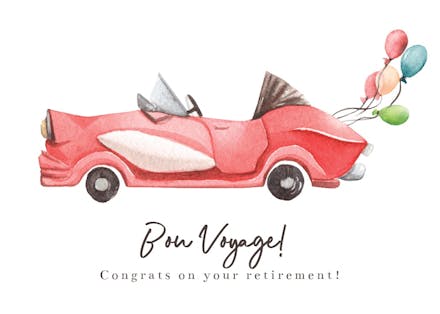 Convertible - retirement card