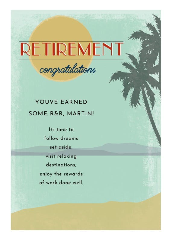 Easy breezy - retirement card