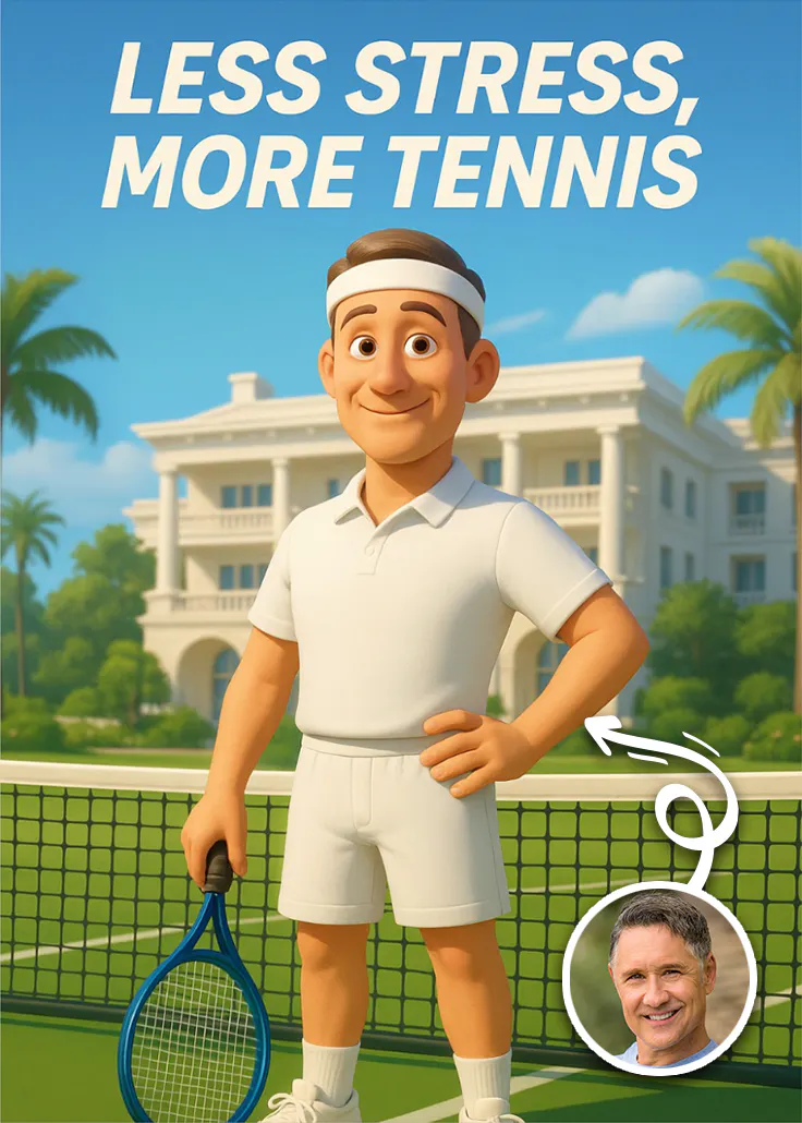 Less stress, more tennis - kad persaraan