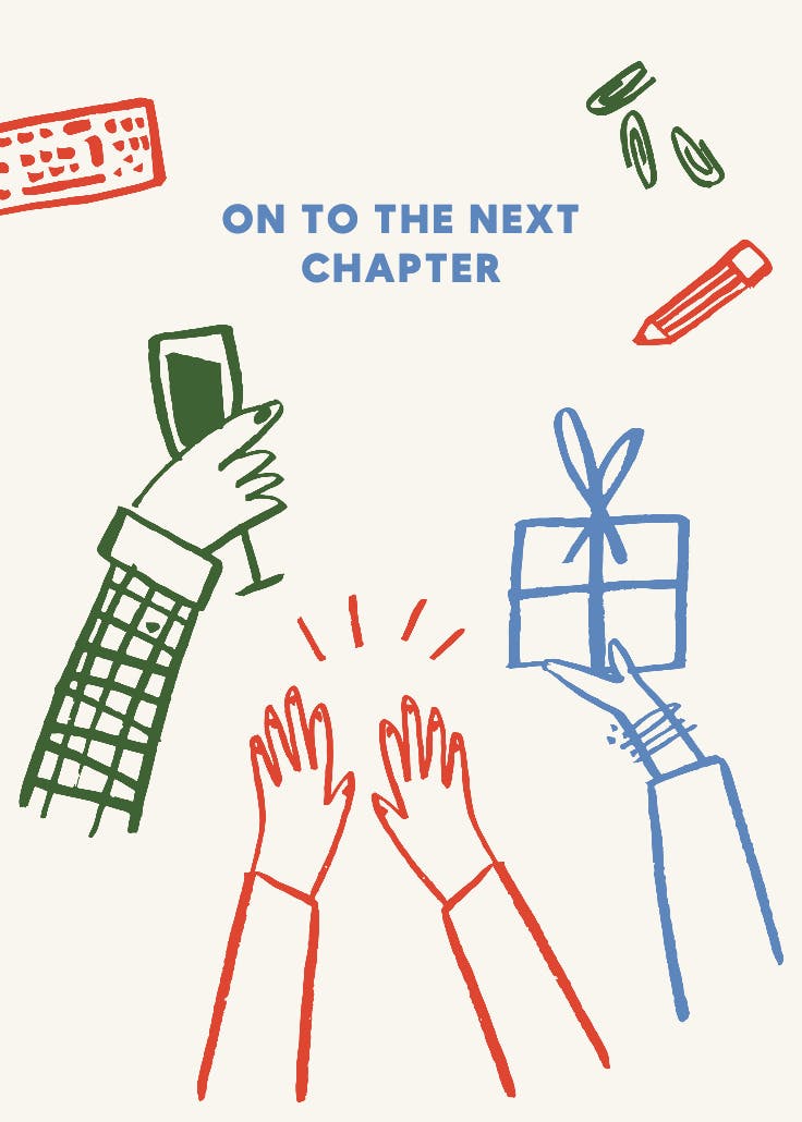 Next chapter doodles - retirement card