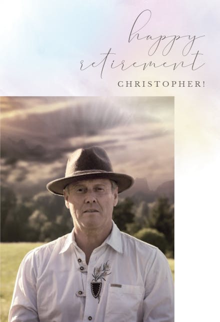 Rainbow Ombre - Retirement Card