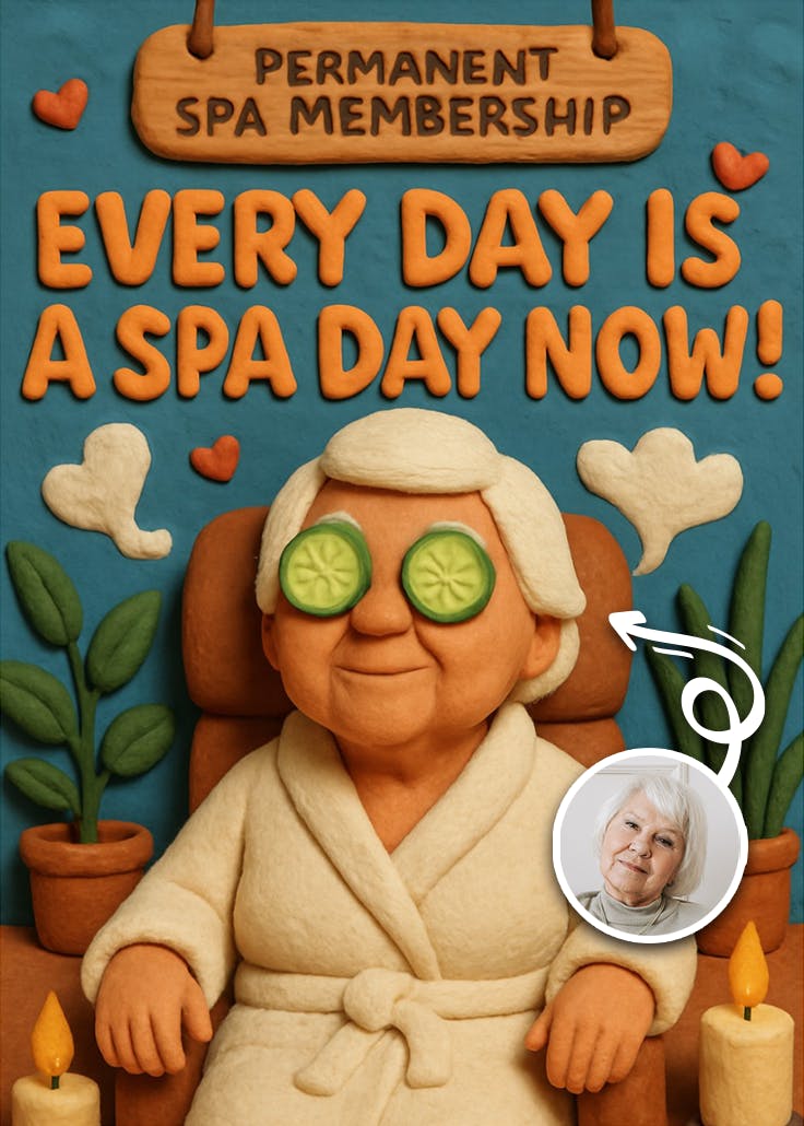 Spa day everyday - tarjeta de jubilación