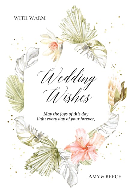 African Nature Frame - Wedding Congratulations Card