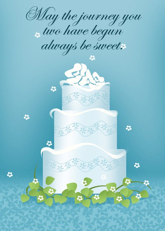 Always be sweet -  free wedding congratulations card