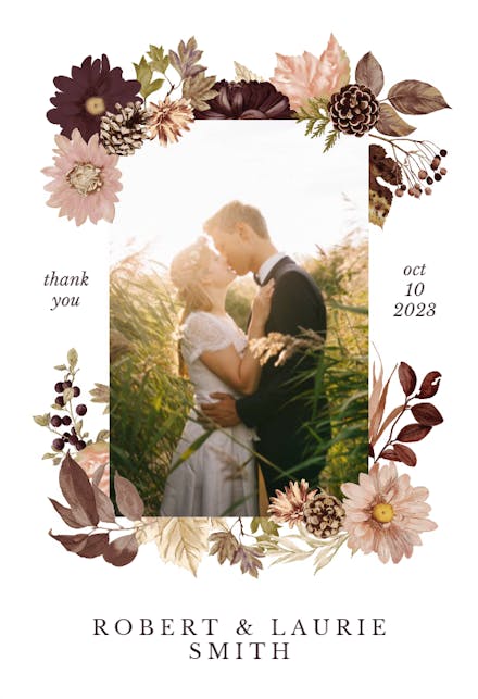 Autumn Celebration - Wedding Thank You Card