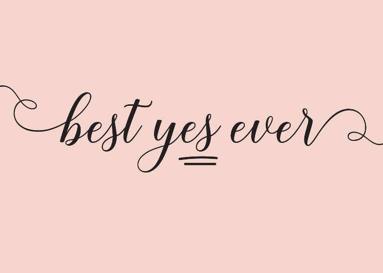 Best yes ever - wedding congratulations card
