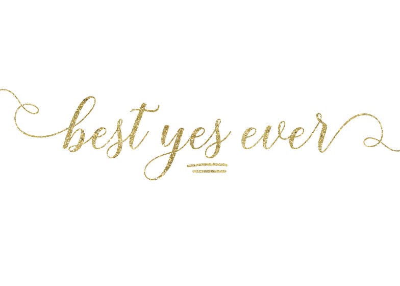 Best yes ever - engagement congratulations card