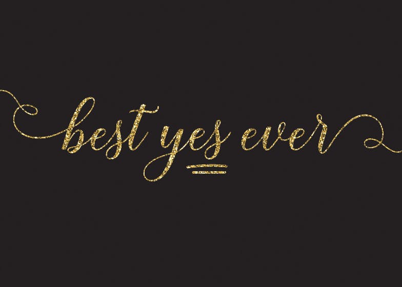 Best yes ever - wedding congratulations card