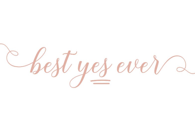 Best yes ever - congratulations card