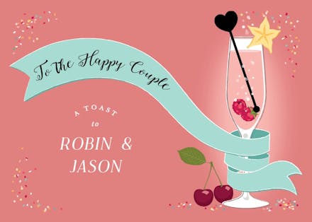 Celebration sash - wedding congratulations card