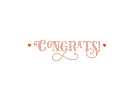 Congrats  love! - wedding congratulations card