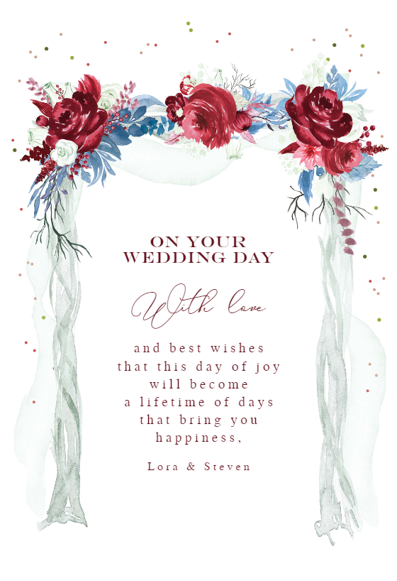 Congrats Canopy - Wedding Congratulations Card | Greetings Island