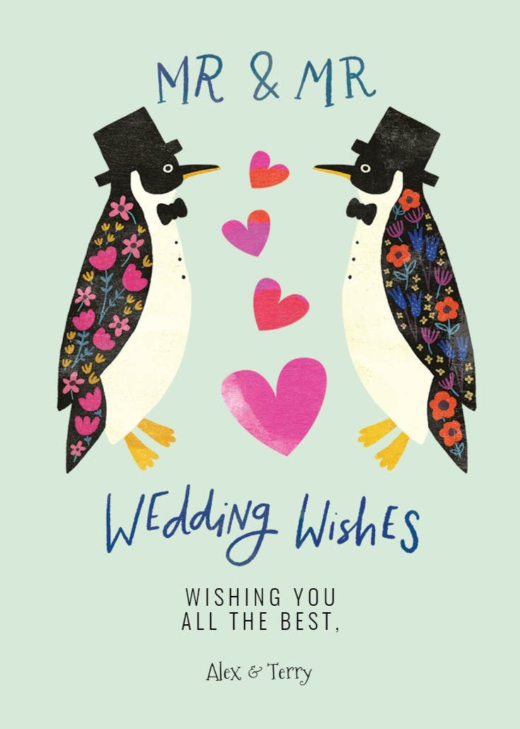 Double vision - wedding congratulations card