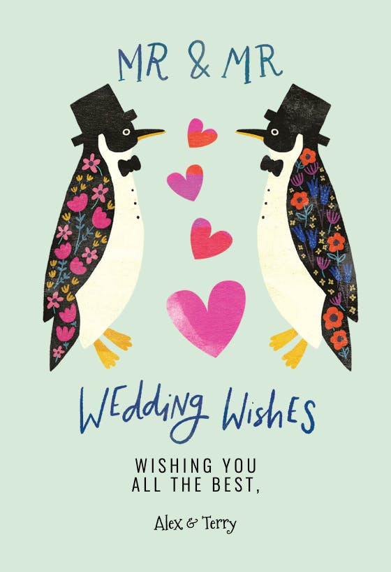 Double vision - wedding congratulations card