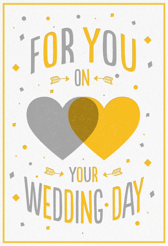 For you on your wedding day -  tarjeta de boda