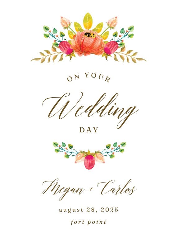 From this day forward - wedding congratulations card