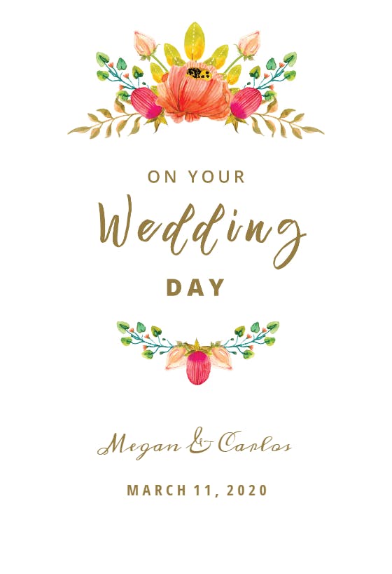 From this day forward -  free wedding congratulations card