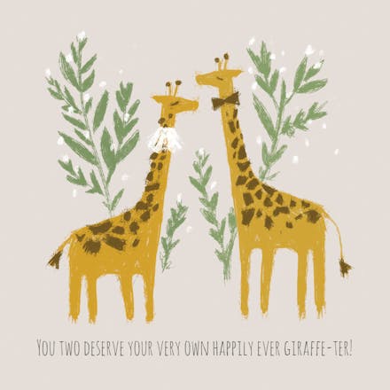 Giraffe-ter - Wedding Congratulations Card