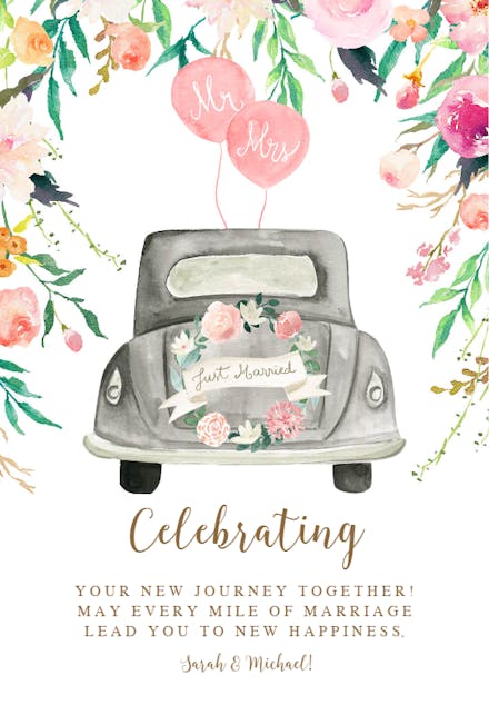 Going Together - Wedding Congratulations Card