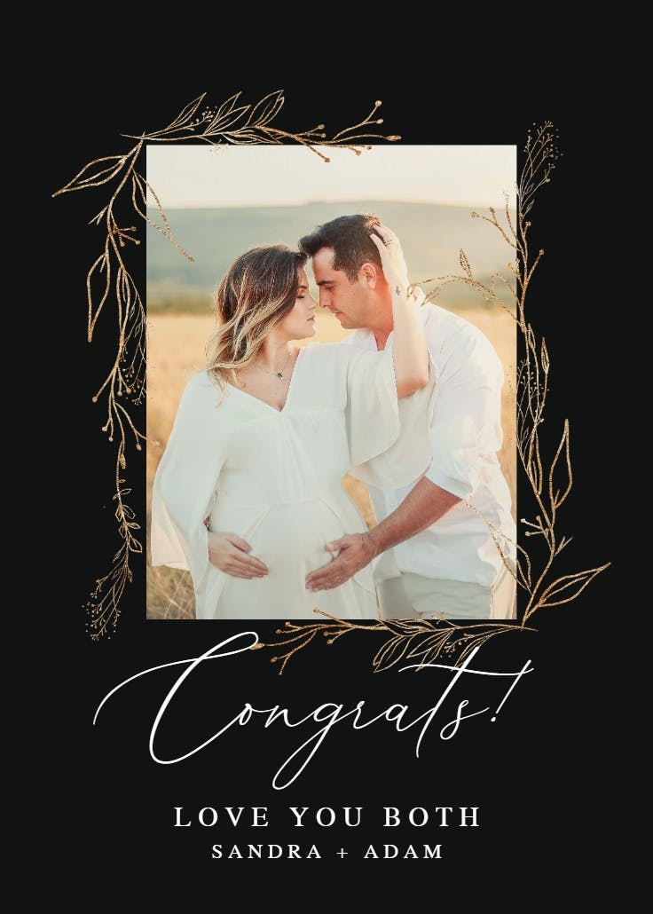 Golden hour - wedding congratulations card