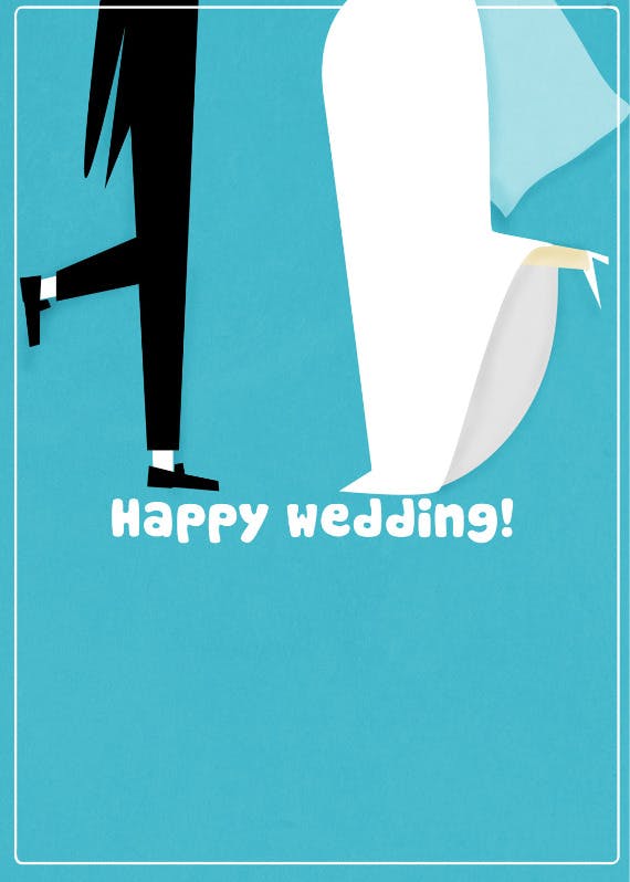 Happy couple wedding dance -  free wedding congratulations card