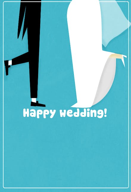 Happy Couple Wedding Dance - Wedding Congratulations Card