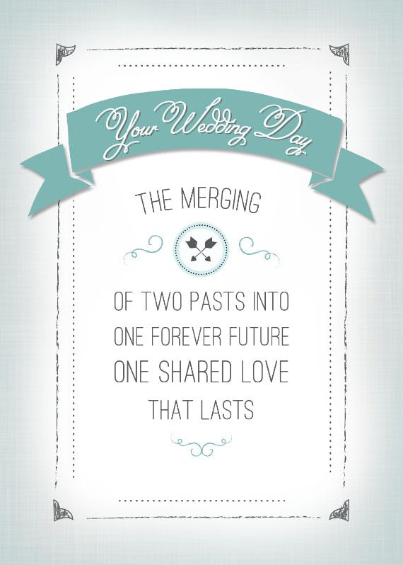 Heart of ribbons - wedding congratulations card