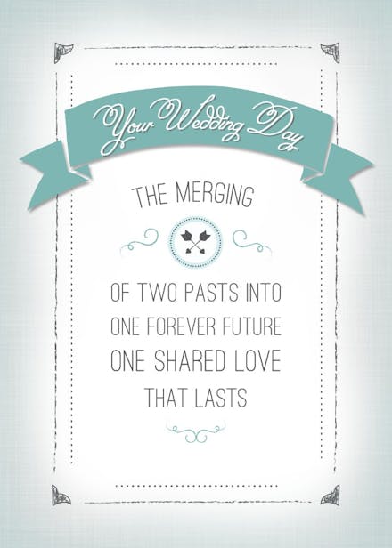 Heart of ribbons - wedding congratulations card