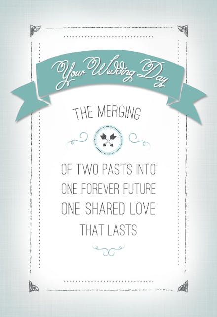 Heart of Ribbons - Wedding Congratulations Card