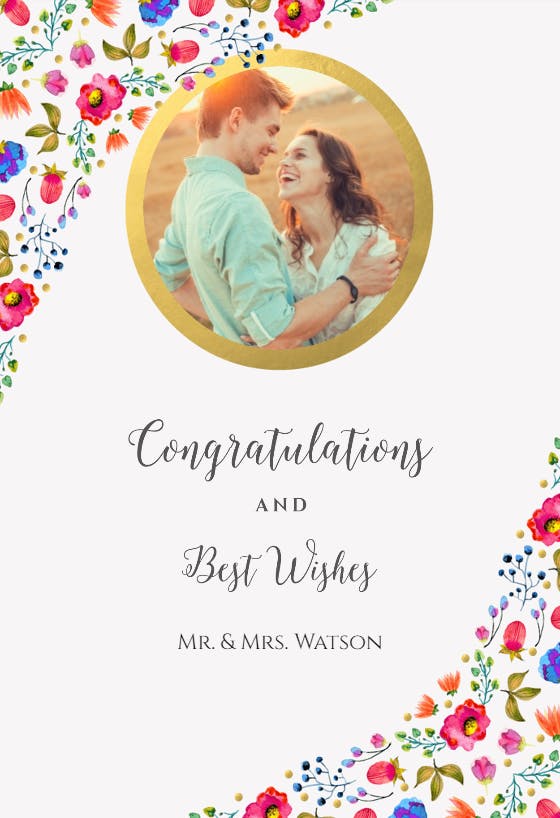Love cameo -  free wedding congratulations card