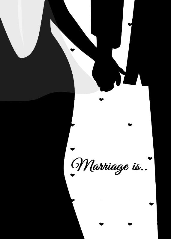Marriage is -  tarjeta de boda