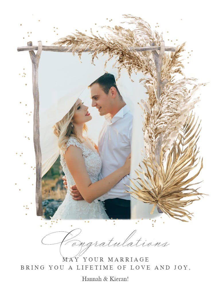 Naturally you - wedding congratulations card