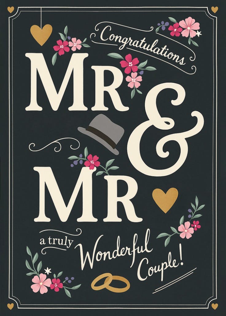 New titles - congratulations card
