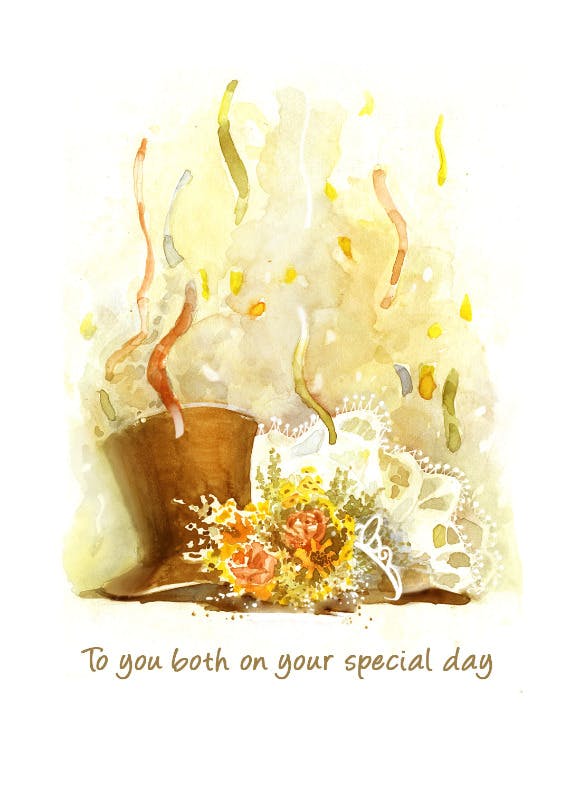 On your special day -  free wedding congratulations card