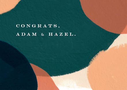 Paintery - Wedding Congratulations Card