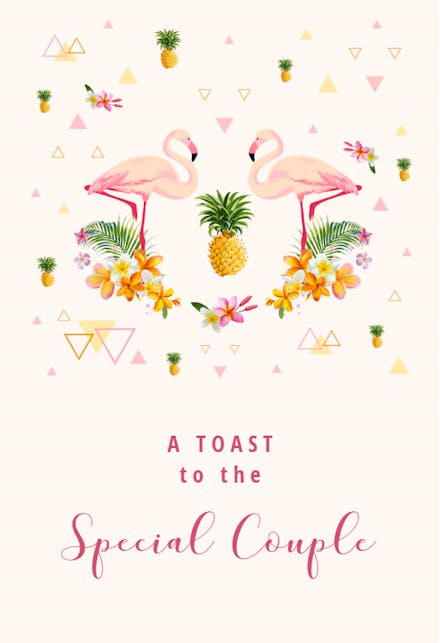 Pink Pair - Wedding Congratulations Card