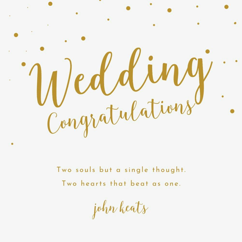 Poetic moments -  free wedding congratulations card
