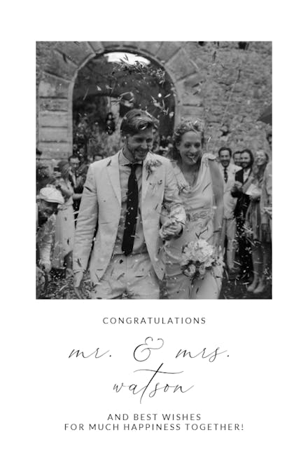 Polaroid - Wedding Congratulations Card