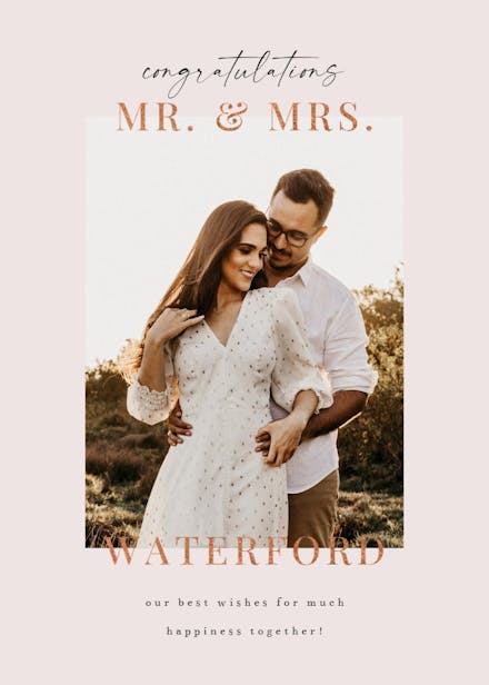 Saint etienne - wedding congratulations card