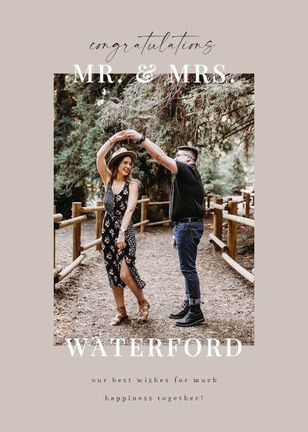 Saint etienne - wedding congratulations card