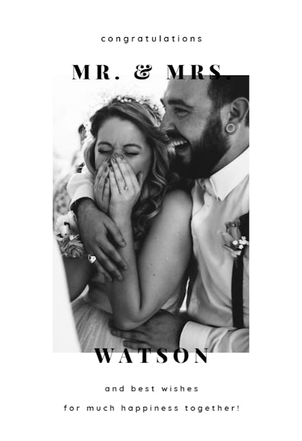 Saint etienne - Wedding Congratulations Card