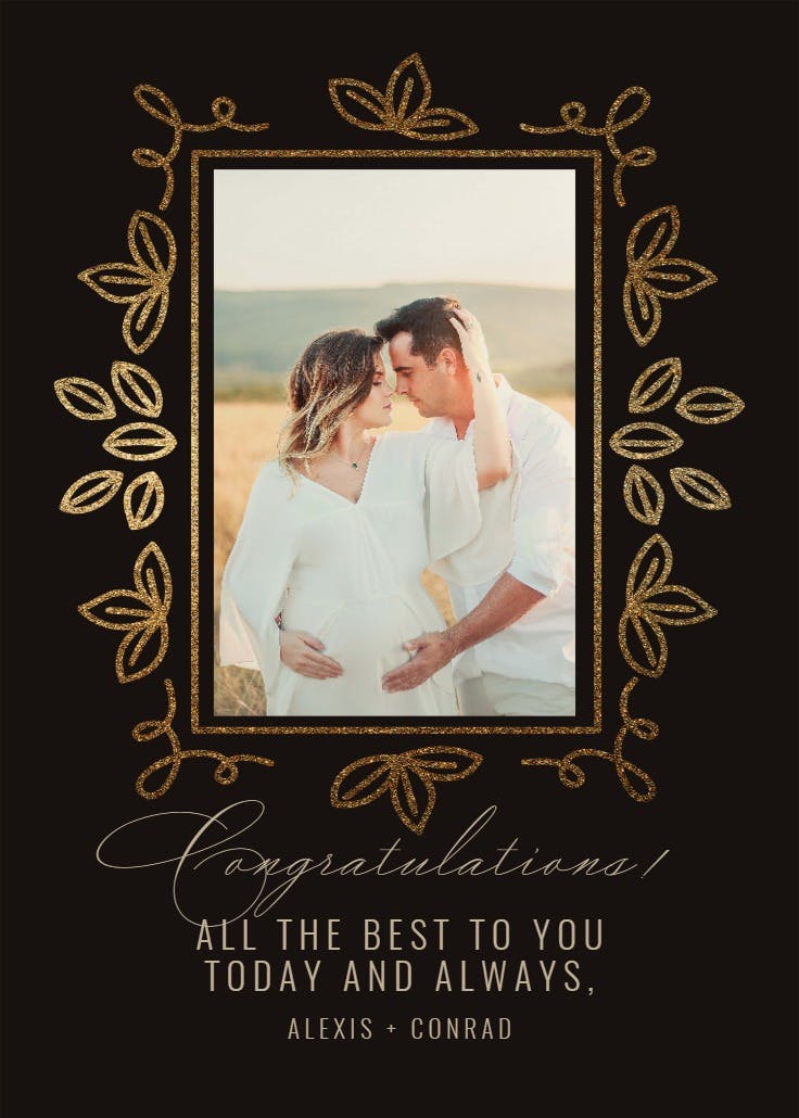 Shimmering - wedding congratulations card