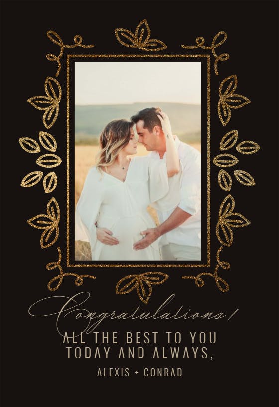 Shimmering -  free wedding congratulations card