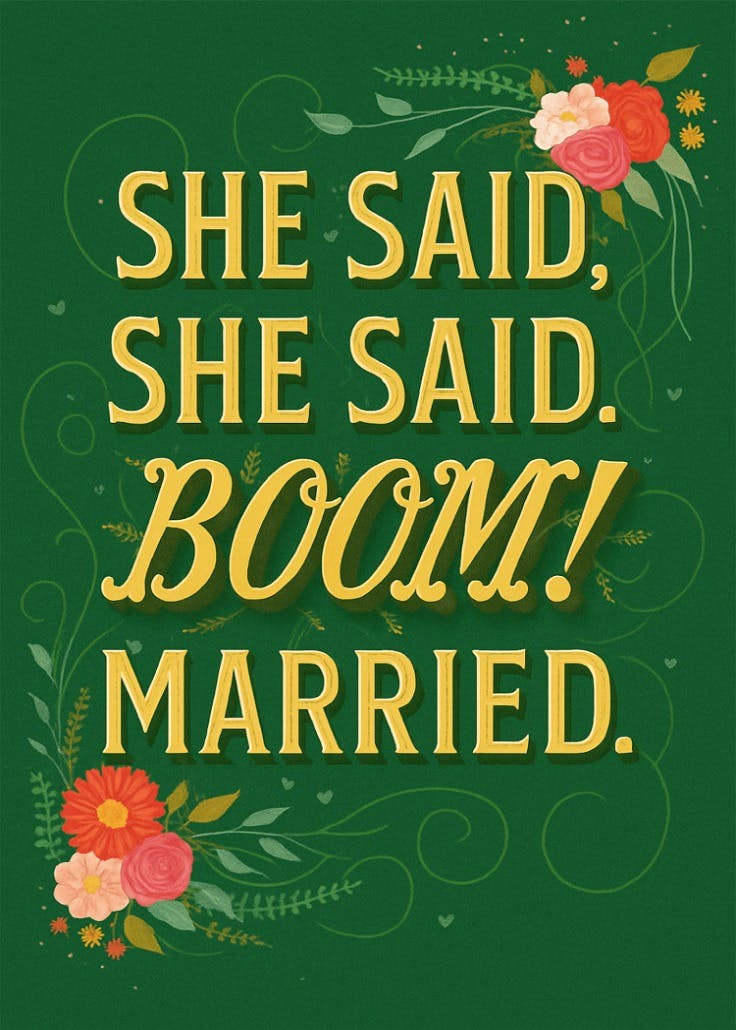 Short and sweet - tarjeta de boda