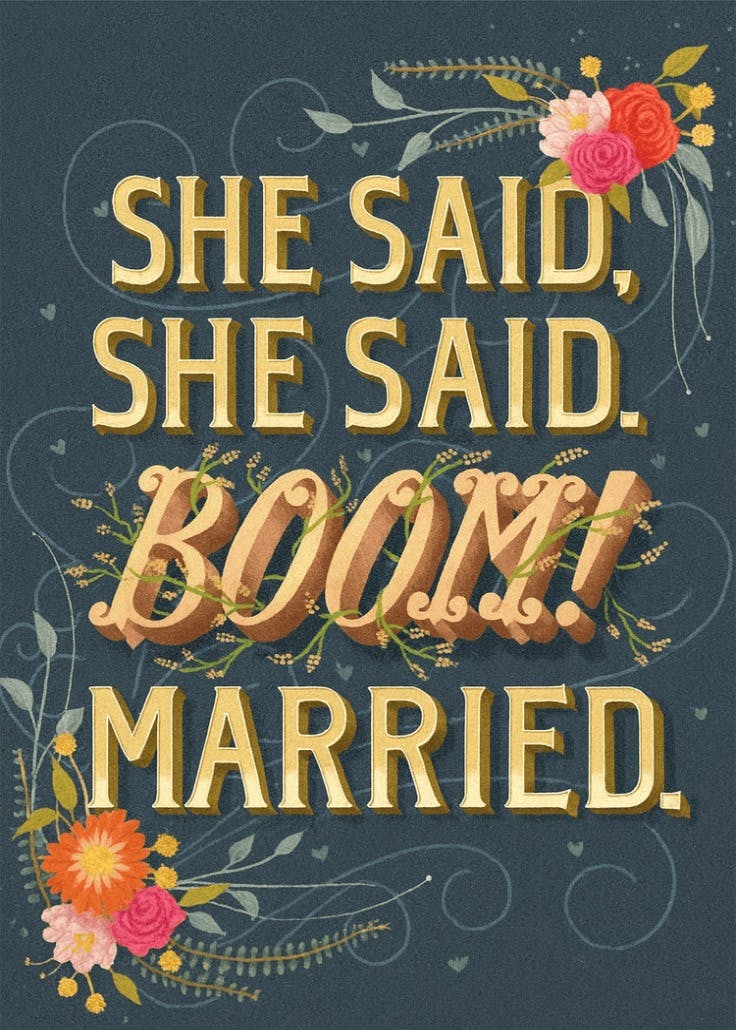 Short and sweet - tarjeta de boda