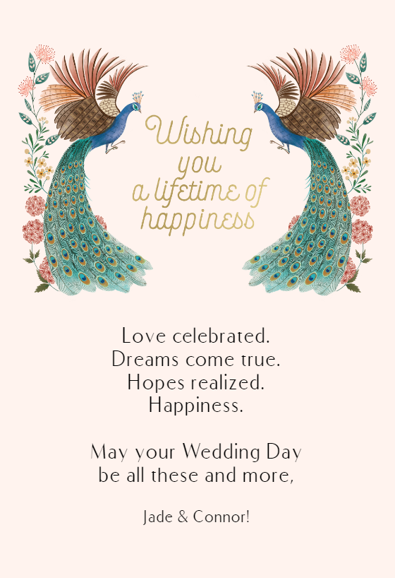 Pink Gold Flowers Free Wedding Congratulations Card Greetings Island